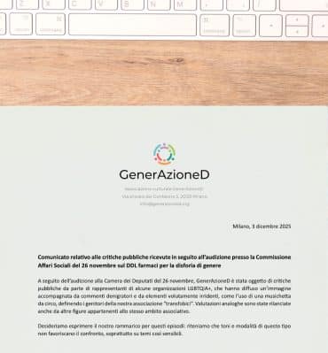 comunicato sulle critiche e i commenti diffamatori ricevuti a seguito di audizione alla camera