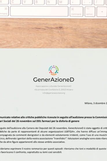 comunicato sulle critiche e i commenti diffamatori ricevuti a seguito di audizione alla camera