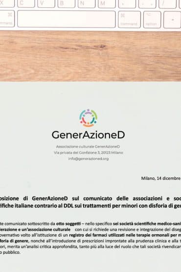 posizione sul comunicato associazioni e società scientifiche contro il DDL sui farmaci per la disforia minori