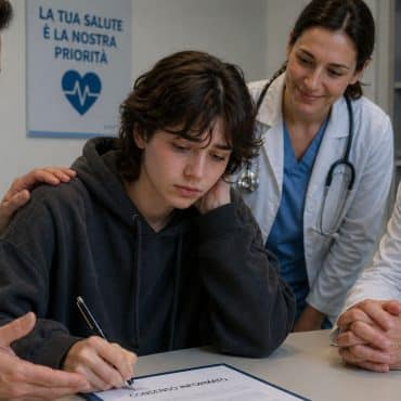 una ragazza firma il consenso informato per fare la transizione di genere