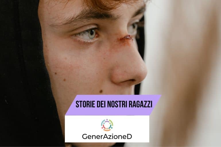 ragazzo trans ferito e triste